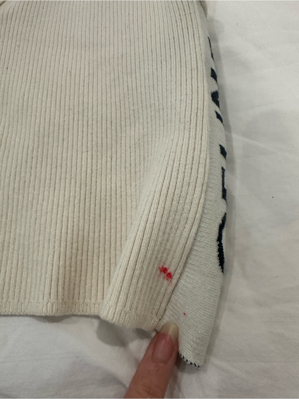 Cream Ribbed Zip-Front Tank Top - Picture 7 of 8